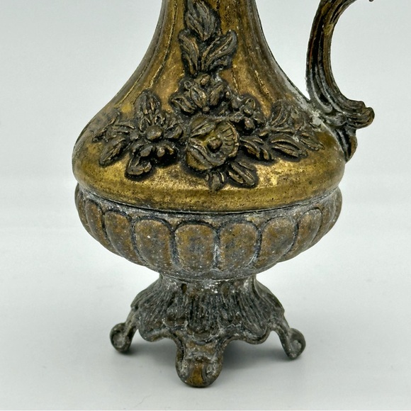 Vintage Small Golden Spelter Brass Ornate Vase 4.5” - Picture 2 of 8